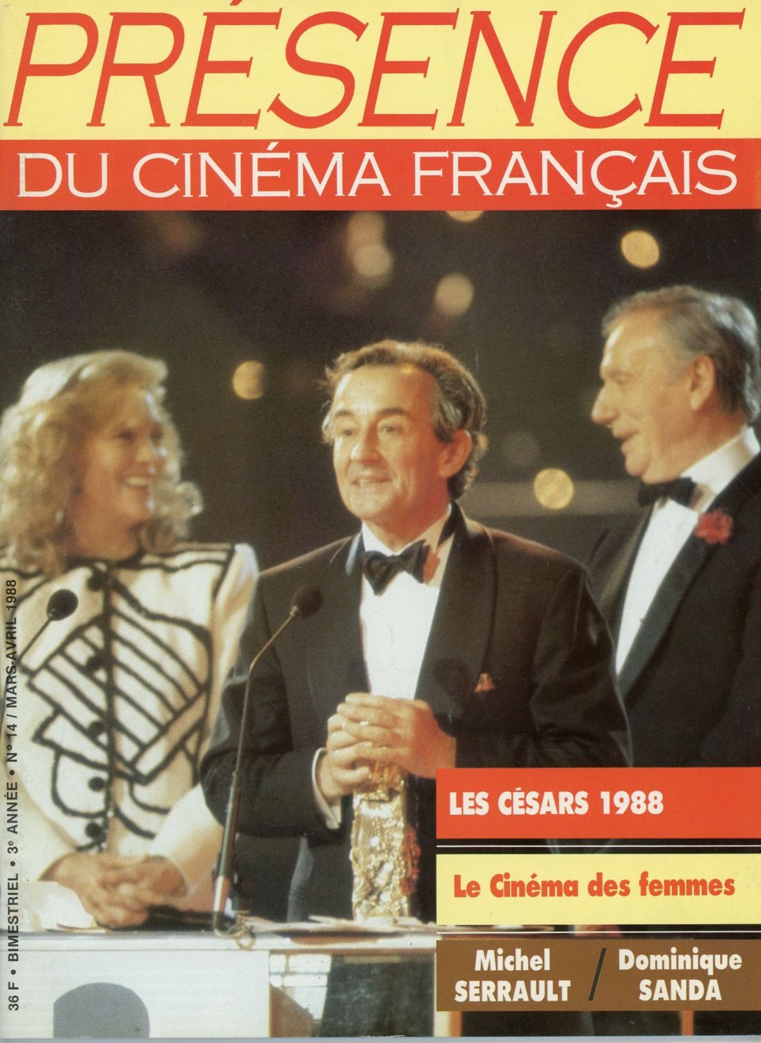 PRESENCE DU CINEMA FRANCAIS magazine side cover Issue 14  1988