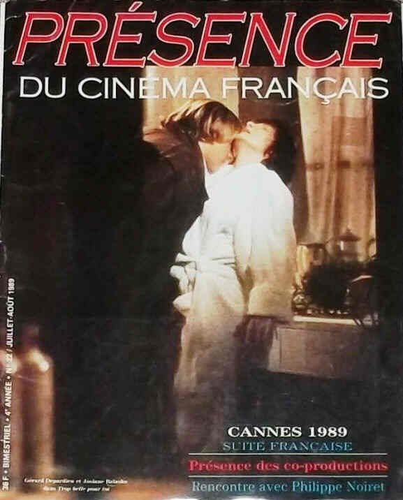 PRESENCE DU CINEMA FRANCAIS magazine side cover Issue 22  1989