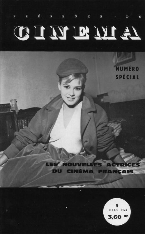PRESENCE DU CINEMA magazine side cover Issue 8 March 1961