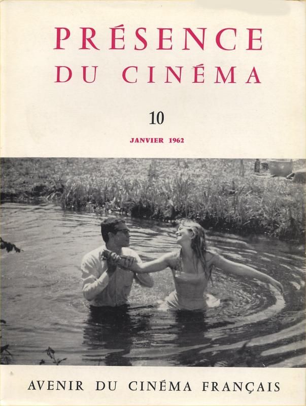 PRESENCE DU CINEMA magazine side cover Issue 10 January 1962