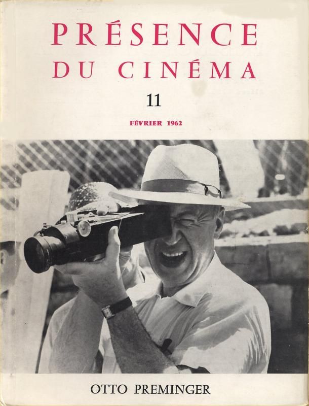 PRESENCE DU CINEMA magazine side cover Issue 11 February 1962