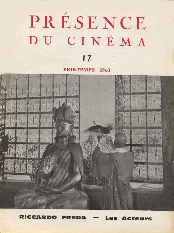 PRESENCE DU CINEMA magazine side cover Issue 17 Spring 1963