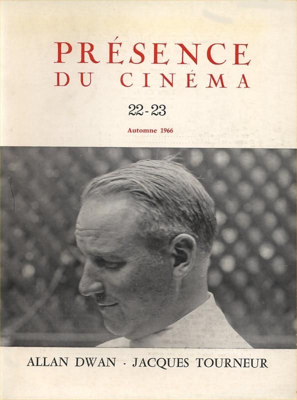 PRESENCE DU CINEMA magazine side cover Issue 22/23 Autumn 1966