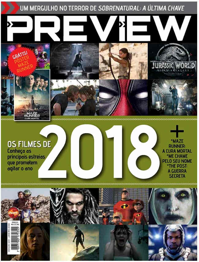 PREVIEW (Br) magazine side cover Issue 100  January 2018
