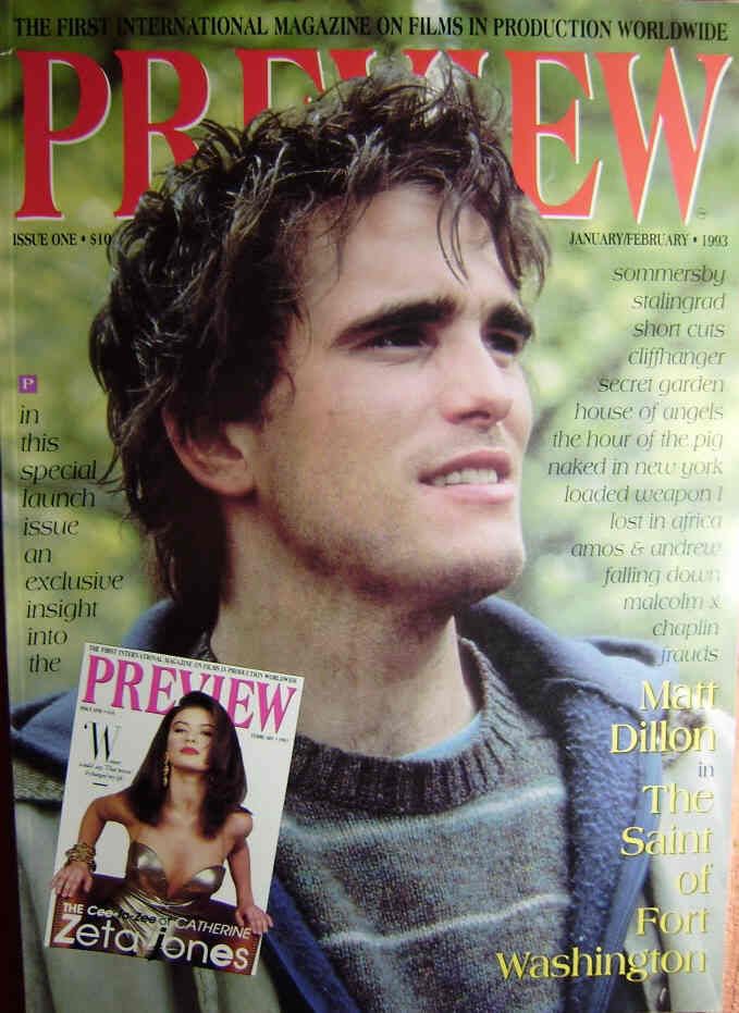PREVIEW magazine side cover Issue 1 January/February 1993