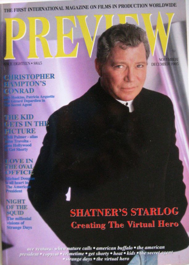 PREVIEW magazine side cover Issue 18 November/December 1995