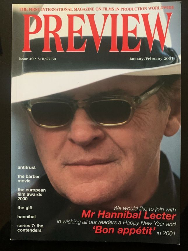 PREVIEW magazine side cover Issue 49 January/February 2001
