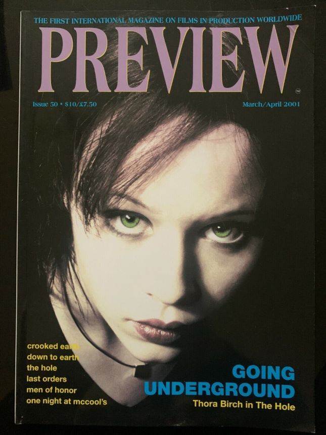 PREVIEW magazine side cover Issue 50 March/April 2001