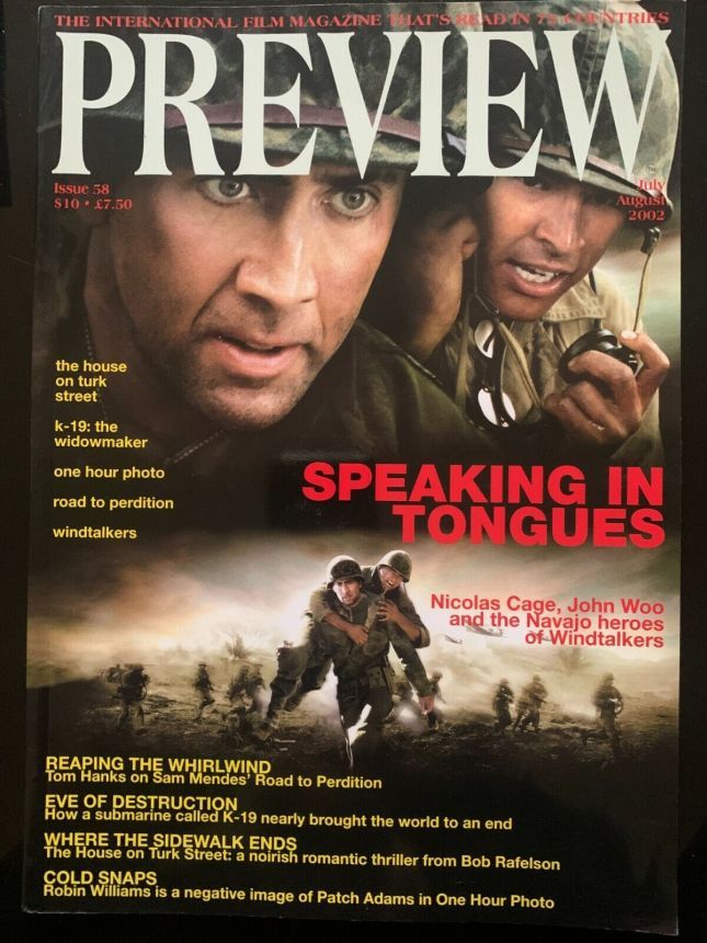 PREVIEW magazine side cover Issue 58 July/August 2002