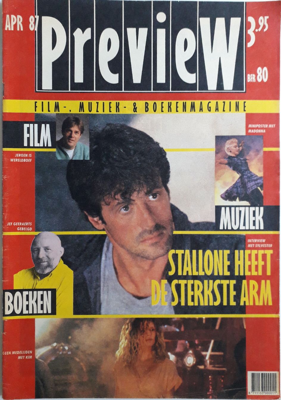 PREVIEW (NL) magazine side cover  April 1987