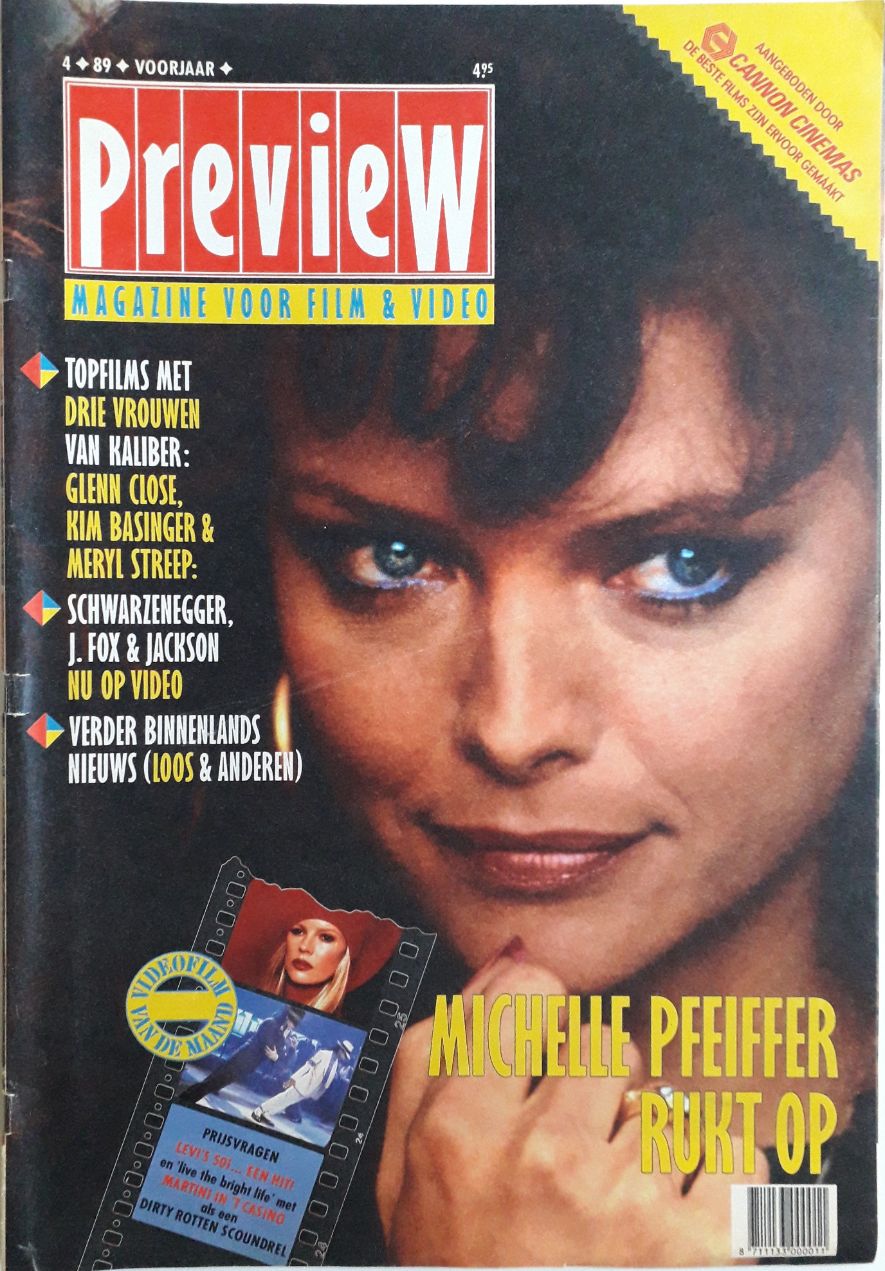 PREVIEW (NL) magazine side cover Issue 4 Spring 1989
