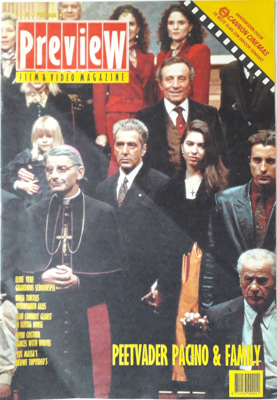 PREVIEW (NL) magazine side cover Issue 1 Spring 1991