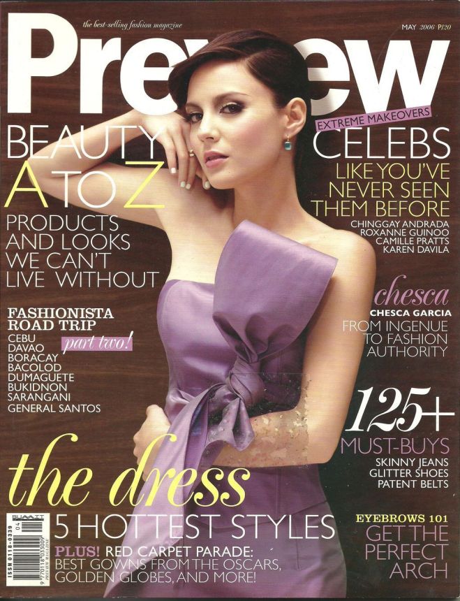 PREVIEW PHILIPPINES magazine side cover  May 2006