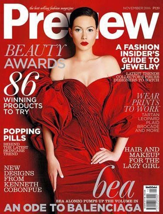 PREVIEW PHILIPPINES magazine side cover  November 2006