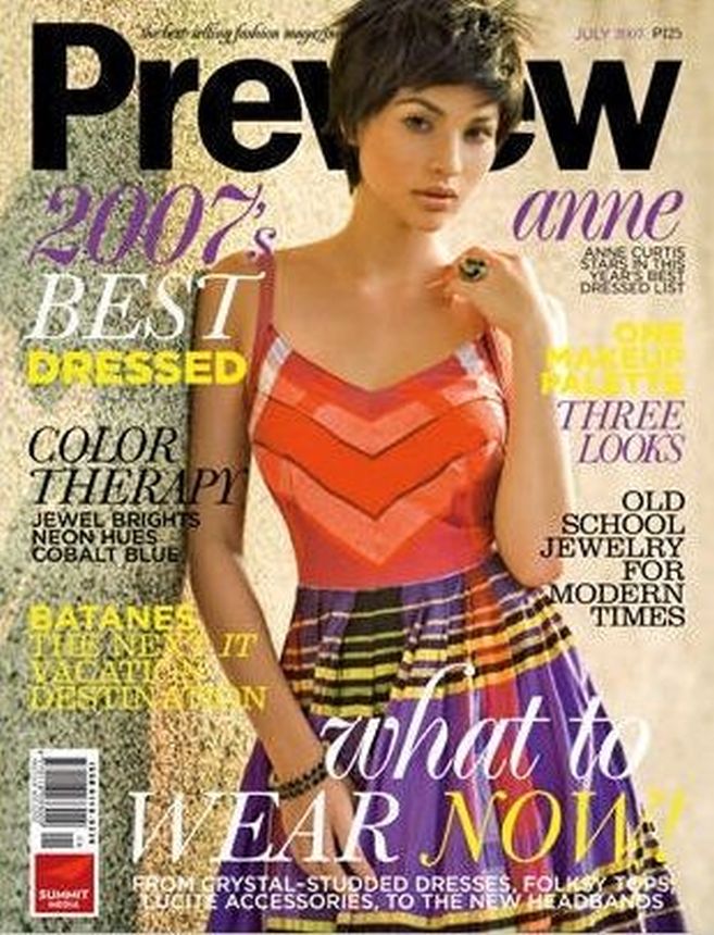PREVIEW PHILIPPINES magazine side cover  July 2007
