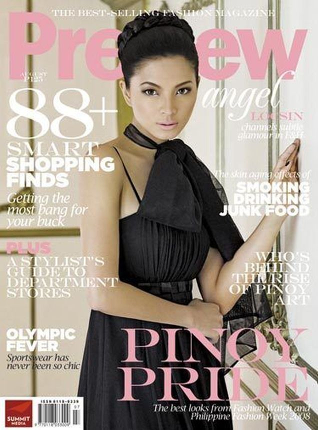PREVIEW PHILIPPINES magazine side cover  August 2008