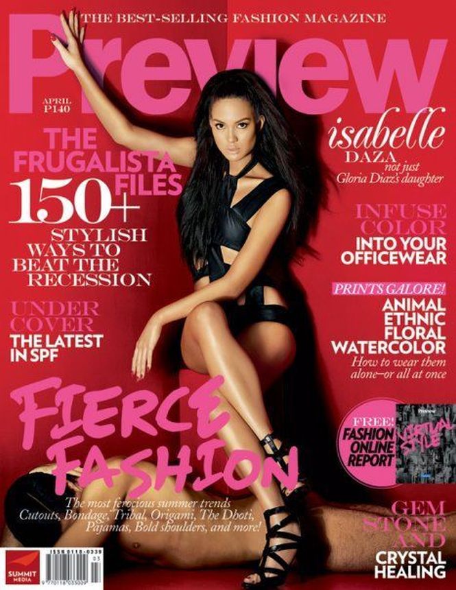 PREVIEW PHILIPPINES magazine side cover  April 2009