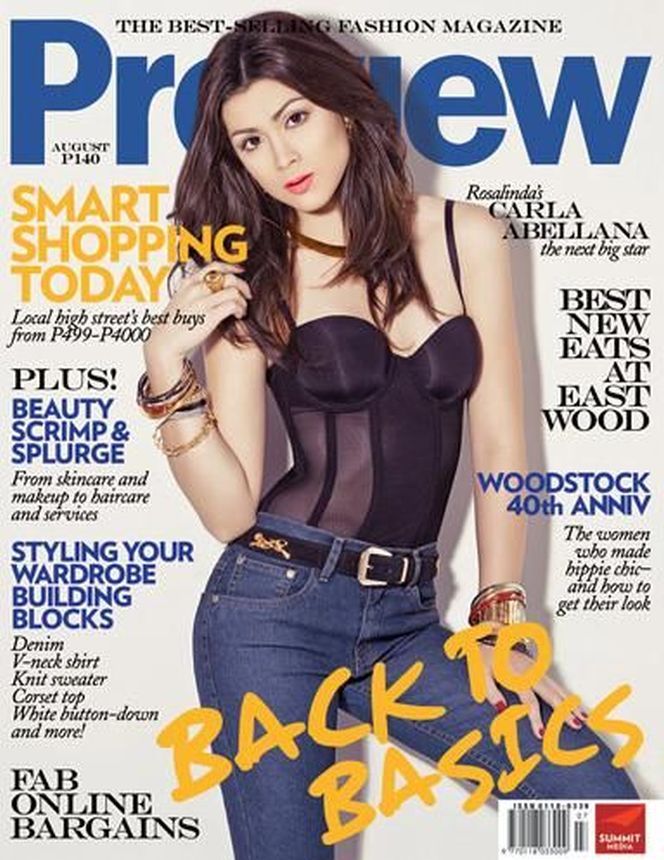 PREVIEW PHILIPPINES magazine side cover  August 2009