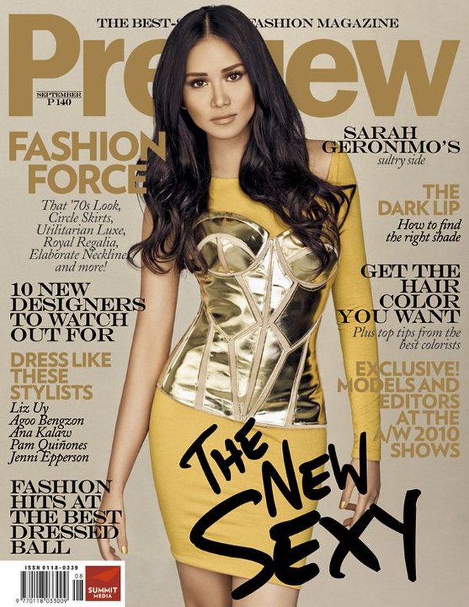 PREVIEW PHILIPPINES magazine side cover  September 2010