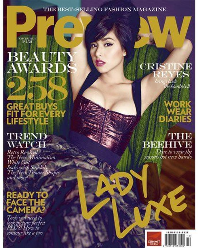 PREVIEW PHILIPPINES magazine side cover  November 2010