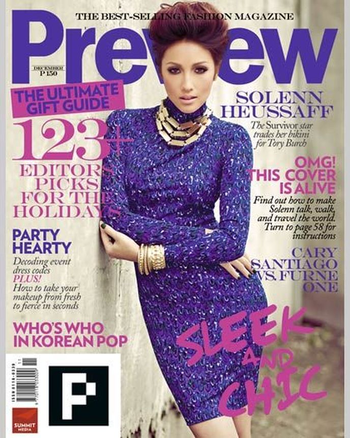 PREVIEW PHILIPPINES magazine side cover  December 2010