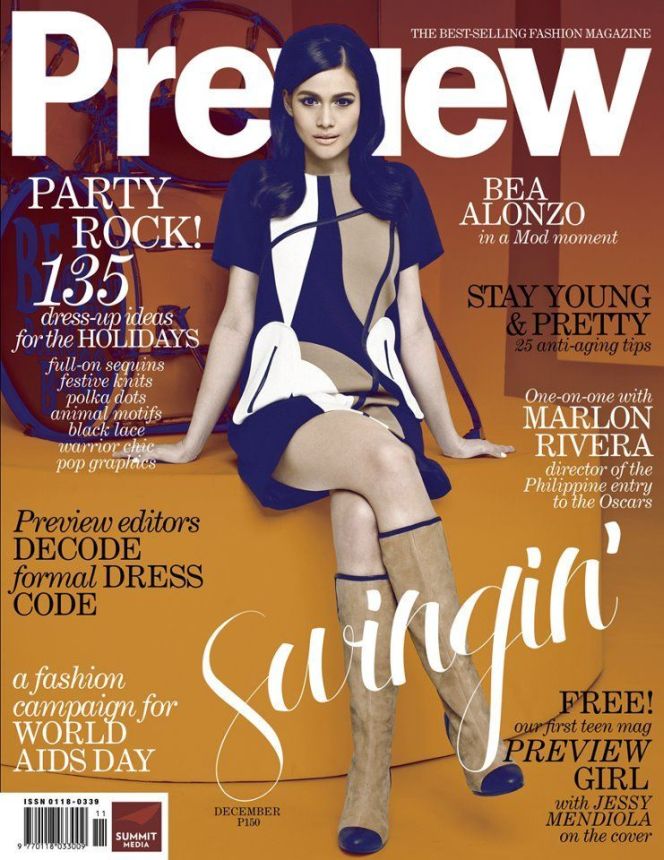 PREVIEW PHILIPPINES magazine side cover  December 2011