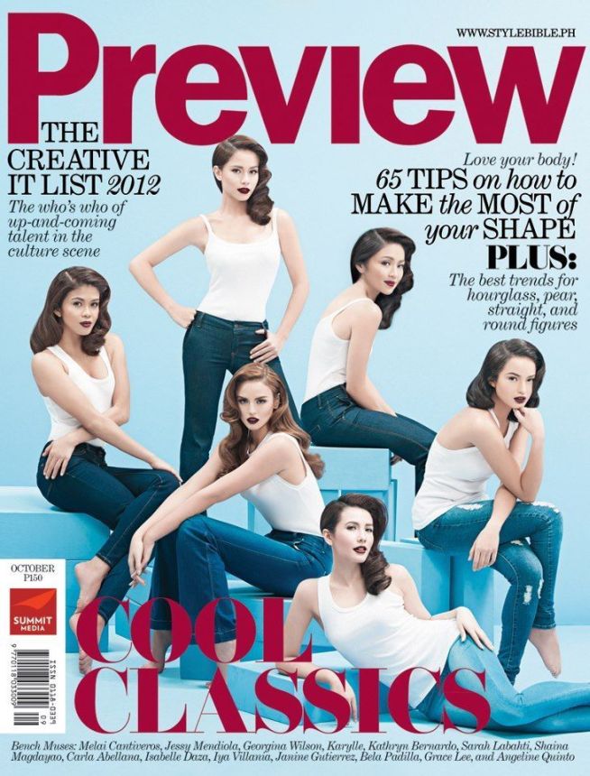 PREVIEW PHILIPPINES magazine side cover  October 2012