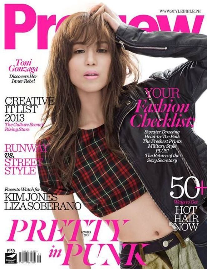 PREVIEW PHILIPPINES magazine side cover  October 2013
