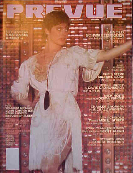PREVUE magazine side cover Issue 47 April/May 1982