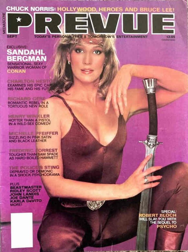 PREVUE magazine side cover Issue 49  1982