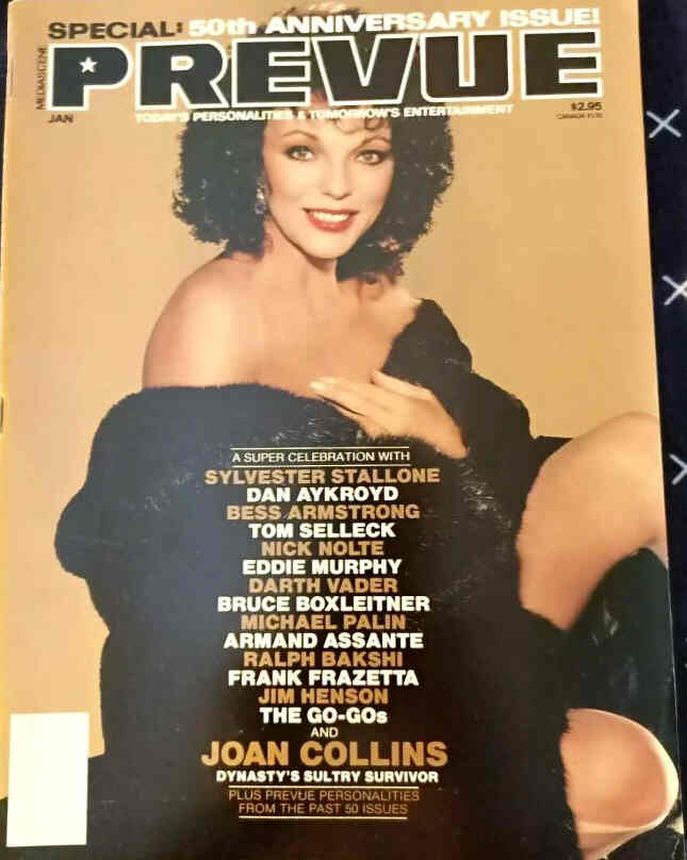 PREVUE magazine side cover Issue 50  1983