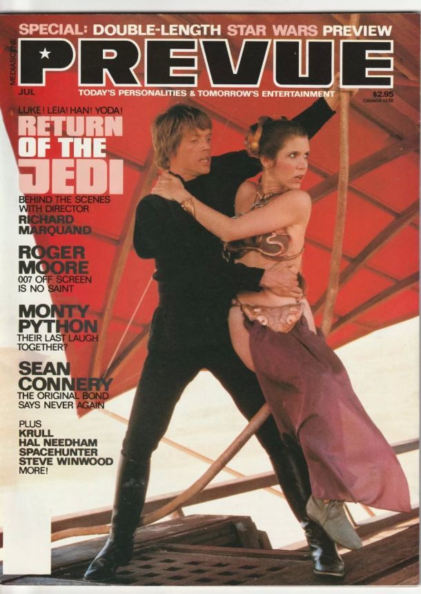 PREVUE magazine side cover Issue 52 June/July 1983