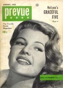 PREVUE (50s) magazine side cover  Vol 1 # 3 August 1952