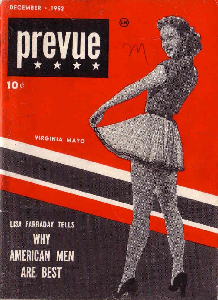 PREVUE (50s) magazine side cover  Vol 1 # 6 December 1952
