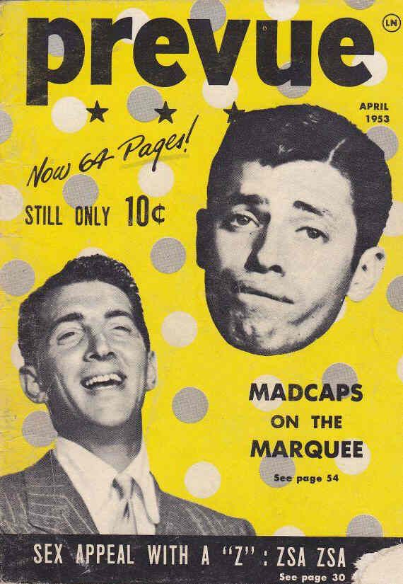 PREVUE (50s) magazine side cover  Vol 2 # 3 April 1953