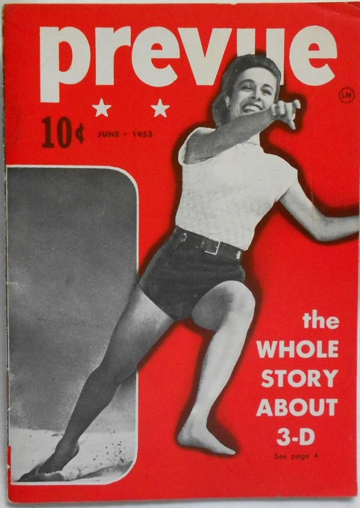 PREVUE (50s) magazine side cover  Vol 2 # 5 June 1953