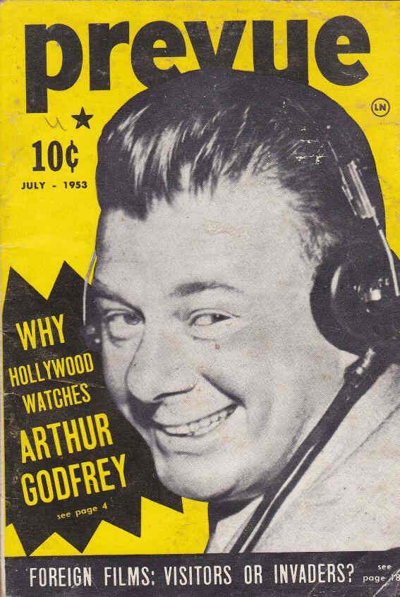 PREVUE (50s) magazine side cover  Vol 3 # 1 July 1953
