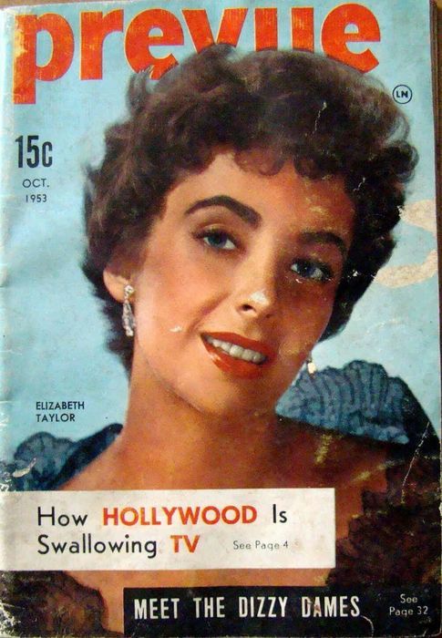 PREVUE (50s) magazine side cover  Vol 3 # 4 October 1953