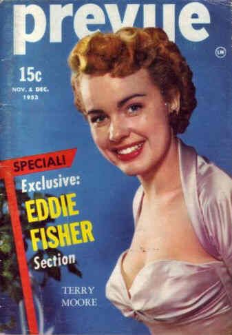PREVUE (50s) magazine side cover  Vol 3 # 5 November/December 1953