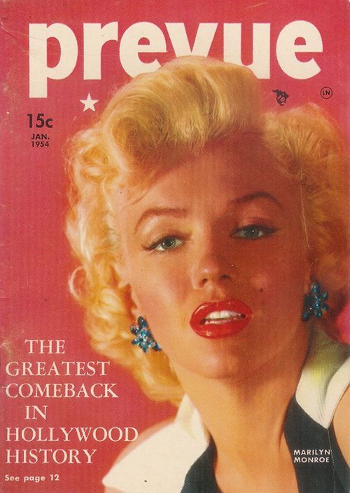 PREVUE (50s) magazine side cover  Vol 4 # 1 January 1954
