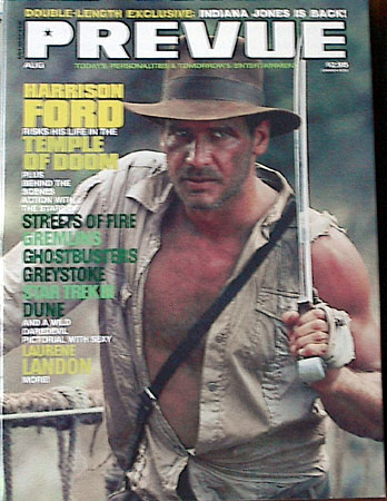 PREVUE magazine side cover Issue 56  1984
