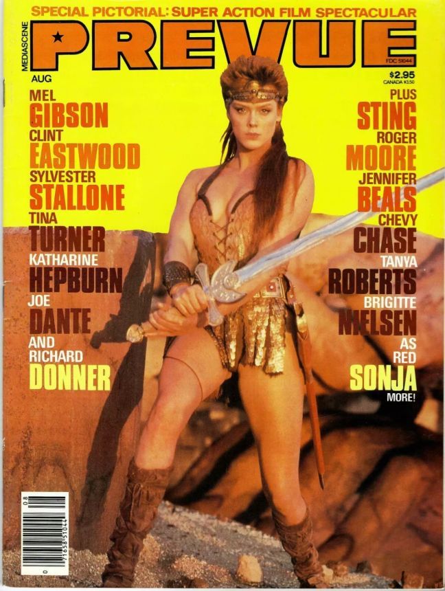 PREVUE magazine side cover Issue 60 July 1985