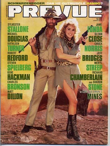 PREVUE magazine side cover Issue 62 December-Feb 1985