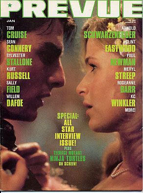 PREVUE magazine side cover Issue 78 January 1990