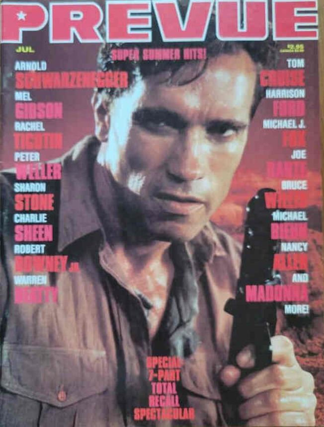 PREVUE magazine side cover Issue 80  1990