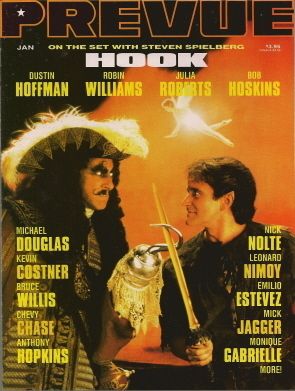 PREVUE magazine side cover Issue 86 January/February/March 1992