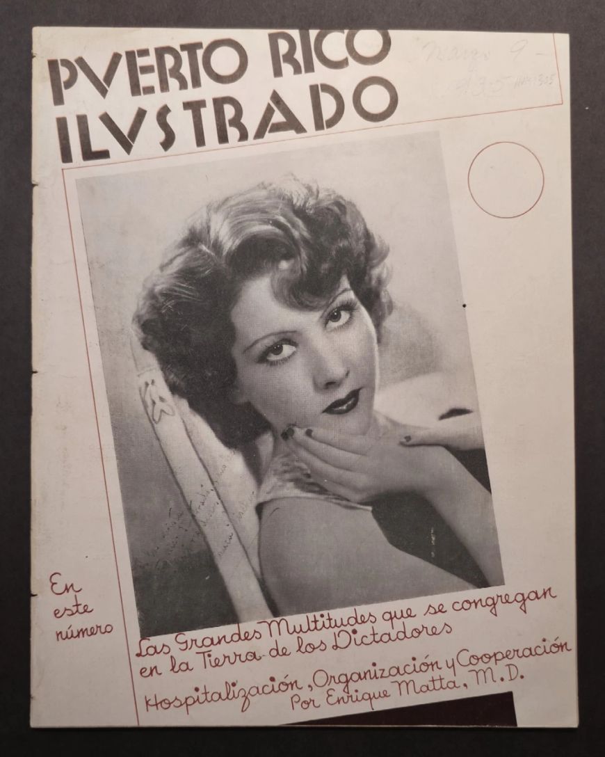 PUERTO RICO ILUSTRADO magazine side cover 9 March 1935