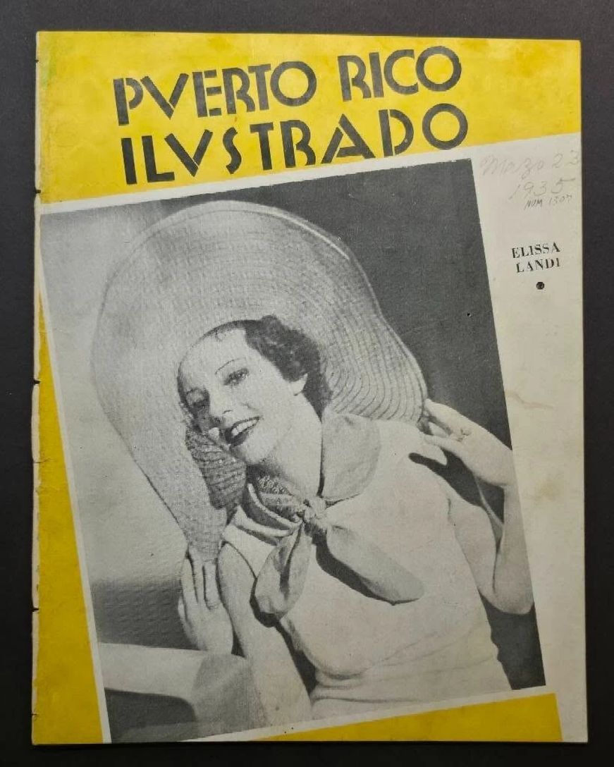 PUERTO RICO ILUSTRADO magazine side cover 23 March 1935