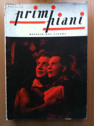 PRIMI PIANI magazine side cover Issue 1 May 1941