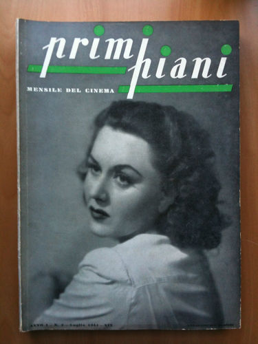 PRIMI PIANI magazine side cover Issue 3 July 1941